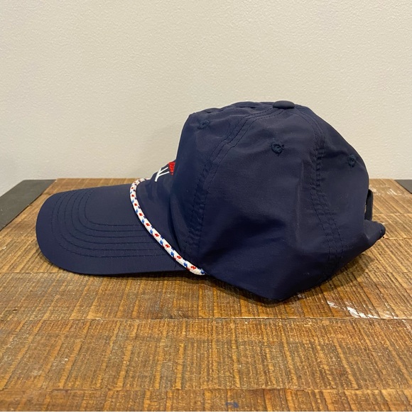 Chubbies Nylon Strapback Hat Cap Rope Brim Blue Adjustable Adult Preppy Boat - Picture 3 of 10